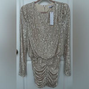Brand new with tags | Up To Something Ruched Sequin Mini Dress | XS